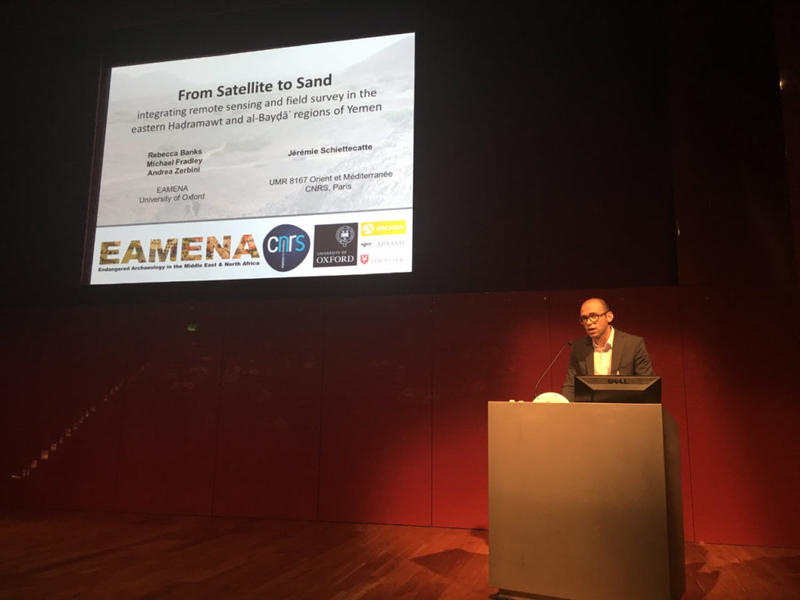 Andrea Zerbini presenting EAMENA’s paper (Photo: Rebecca Banks)