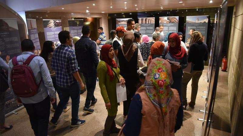 Visitors attending the opening of the exhibition, Nubian Museum, Aswan, Egypt, November 2018. Photographs: EAMENA.
