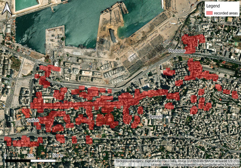 Areas recorded by DGA staff (map by William Deadman)