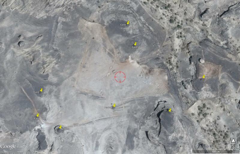 Fig 1: An example of sites pinned in northern Yemen using Google Earth interface.