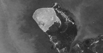 Figs 13(left) and 14 (right): Eastern Delta site in 1960s (Corona) and in 2014 (Google Earth)