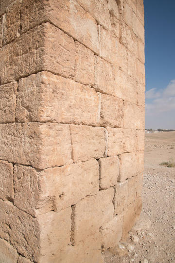 Numerous inscriptions on the surface of the stylite tower. Photograph: Rebecca Banks.